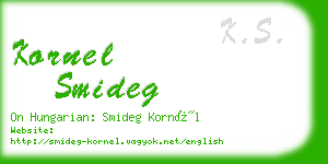 kornel smideg business card